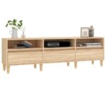 Meuble TV chêne sonoma 150x30x44,5 cm bois d'ingénierie – Image 2