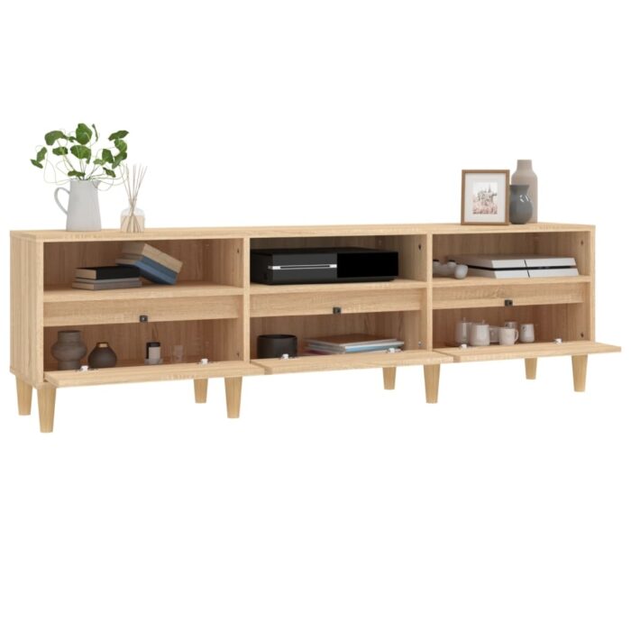 Meuble TV chêne sonoma 150x30x44,5 cm bois d'ingénierie – Image 3