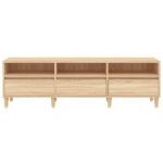 Meuble TV chêne sonoma 150x30x44,5 cm bois d'ingénierie – Image 4