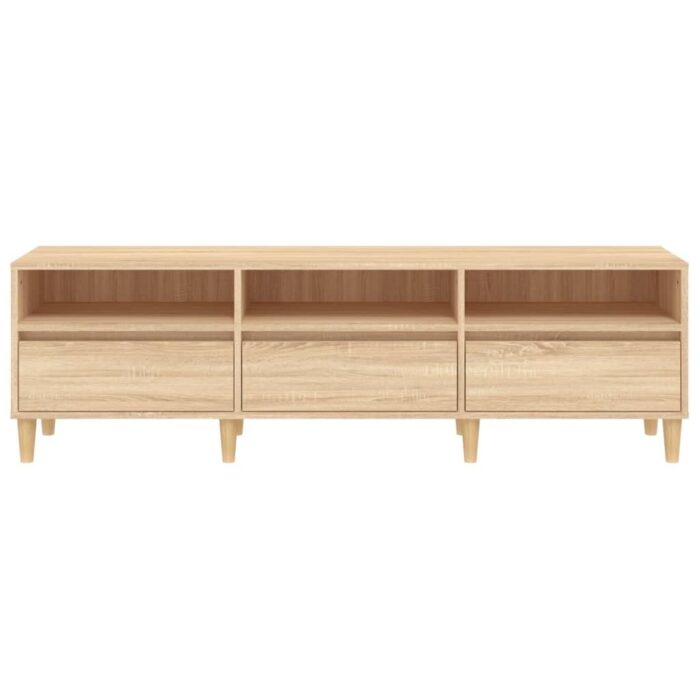 Meuble TV chêne sonoma 150x30x44,5 cm bois d'ingénierie – Image 4