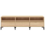 Meuble TV chêne sonoma 150x30x44,5 cm bois d'ingénierie – Image 4