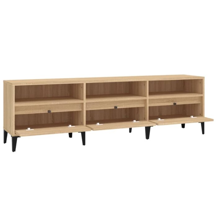 Meuble TV chêne sonoma 150x30x44,5 cm bois d'ingénierie – Image 5