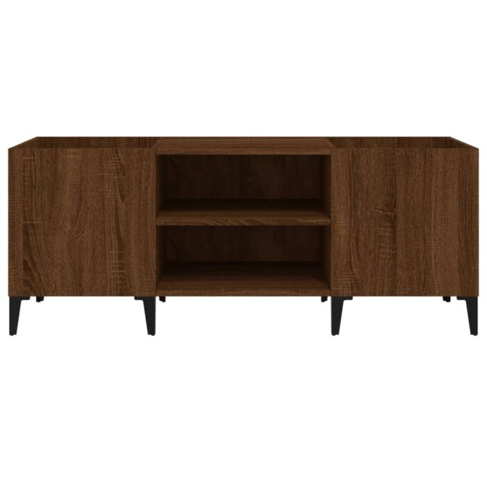 Armoire à disques chêne marron 121x38x48 cm bois d'ingénierie – Image 3
