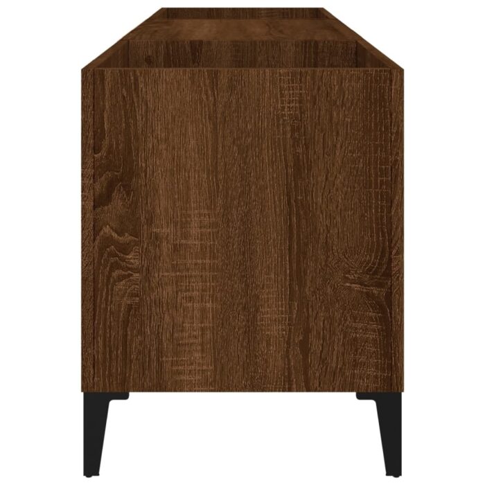 Armoire à disques chêne marron 121x38x48 cm bois d'ingénierie – Image 4