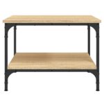 Table basse chêne sonoma 55x55x40 cm bois d'ingénierie – Image 2