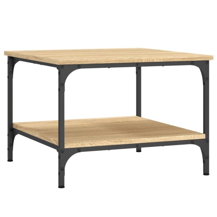 Table basse chêne sonoma 55x55x40 cm bois d'ingénierie – Image 3