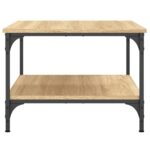 Table basse chêne sonoma 55x55x40 cm bois d'ingénierie – Image 4