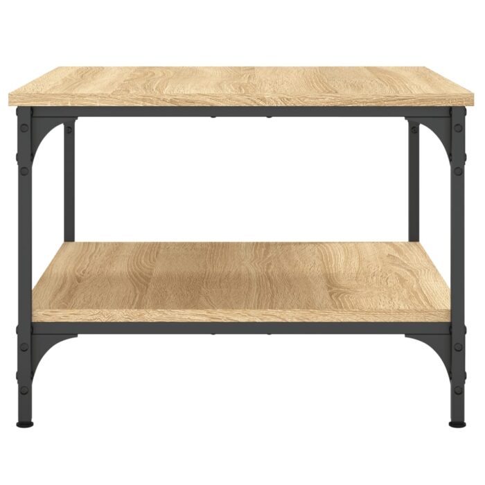 Table basse chêne sonoma 55x55x40 cm bois d'ingénierie – Image 4