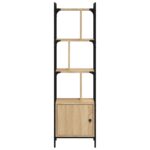 Bibliothèque avec porte chêne sonoma 44,5x30x154,5 cm – Image 2