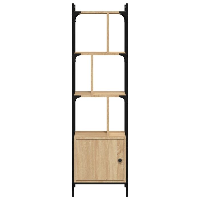 Bibliothèque avec porte chêne sonoma 44,5x30x154,5 cm – Image 2