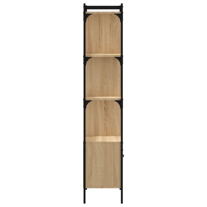 Bibliothèque avec porte chêne sonoma 44,5x30x154,5 cm – Image 3