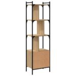 Bibliothèque avec porte chêne sonoma 44,5x30x154,5 cm – Image 4