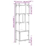 Bibliothèque avec porte chêne sonoma 44,5x30x154,5 cm – Image 8