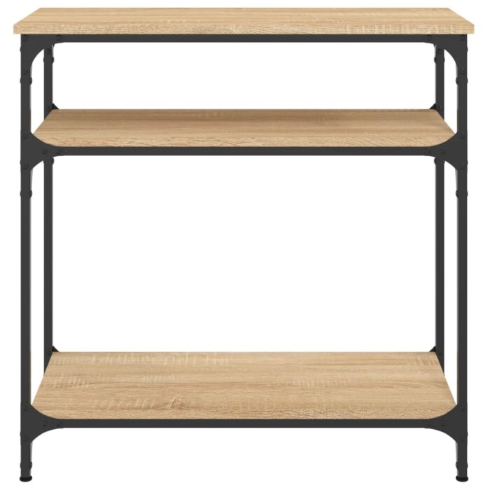 Table console chêne sonoma 75x29x75 cm bois d'ingénierie – Image 2