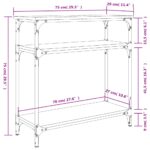 Table console chêne sonoma 75x29x75 cm bois d'ingénierie – Image 7