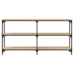 Table console chêne sonoma 150x29x75 cm bois d'ingénierie – Image 2