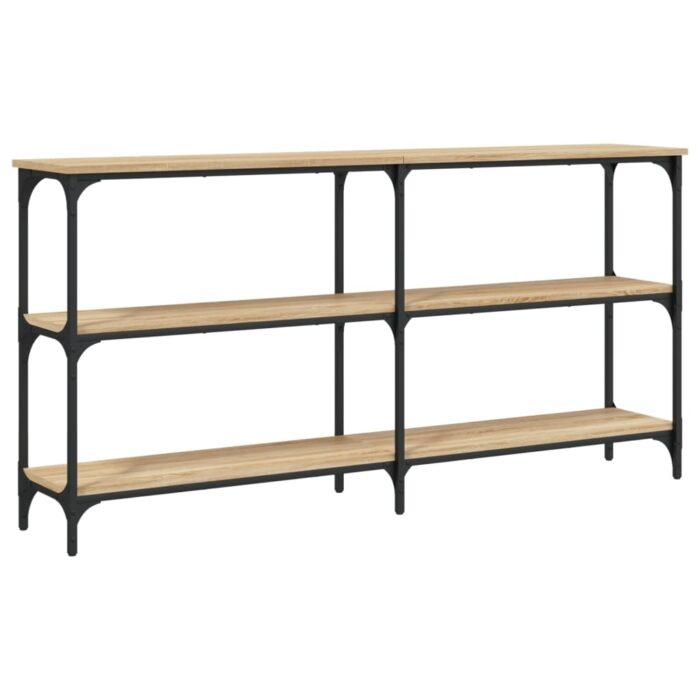 Table console chêne sonoma 150x29x75 cm bois d'ingénierie – Image 4