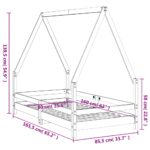 Cadre de lit pour enfant 80x160 cm bois de pin massif – Image 7