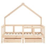 Cadre de lit enfant avec tiroirs 70x140 cm bois de pin massif – Image 3