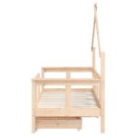 Cadre de lit enfant avec tiroirs 70x140 cm bois de pin massif – Image 4