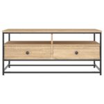 Table basse chêne sonoma 100x51x45 cm bois d'ingénierie – Image 4