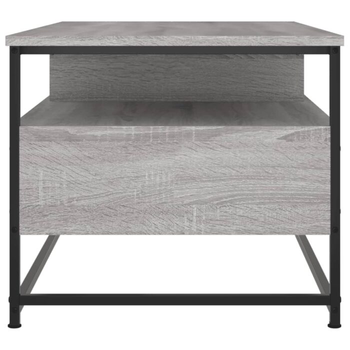 Table basse sonoma gris 100x51x45 cm bois d'ingénierie – Image 5