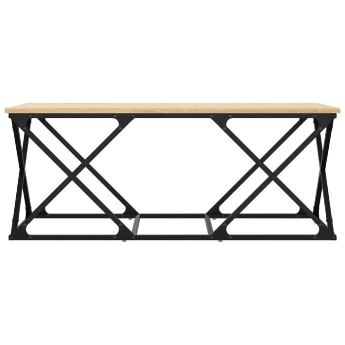 Table basse chêne sonoma 100x49x40 cm bois d'ingénierie – Image 2