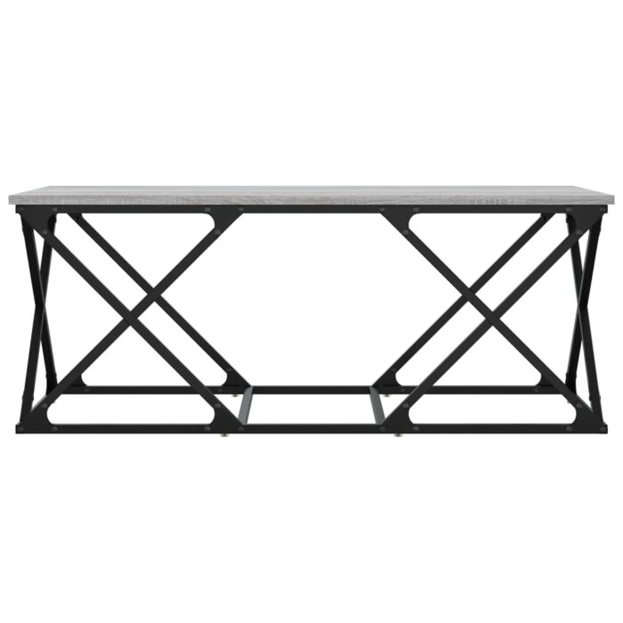 Table basse sonoma gris 100x49x40 cm bois d'ingénierie – Image 2