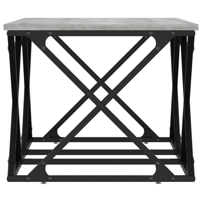 Table basse sonoma gris 100x49x40 cm bois d'ingénierie – Image 3