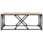 Table basse chêne sonoma 100x100x40 cm bois d'ingénierie – Image 2