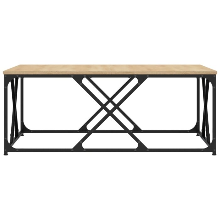 Table basse chêne sonoma 100x100x40 cm bois d'ingénierie – Image 2