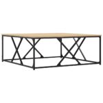 Table basse chêne sonoma 100x100x40 cm bois d'ingénierie – Image 3