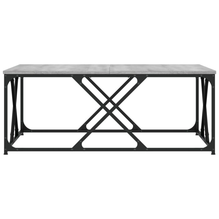 Table basse sonoma gris 100x100x40 cm bois d'ingénierie – Image 2