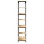Bibliothèque chêne sonoma 91x36x176 cm bois ingénierie et acier – Image 3