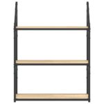 Étagère murale 3 niveaux chêne sonoma 60x21x78,5 cm – Image 2