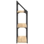 Étagère murale 3 niveaux chêne sonoma 60x21x78,5 cm – Image 3