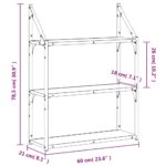 Étagère murale 3 niveaux chêne sonoma 60x21x78,5 cm – Image 6