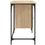 Bureau d'ordinateur chêne sonoma 131x48x75 cm bois d’ingénierie – Image 4