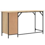 Bureau d'ordinateur chêne sonoma 131x48x75 cm bois d’ingénierie – Image 5