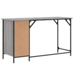 Bureau d'ordinateur sonoma gris 131x48x75 cm bois d’ingénierie – Image 5