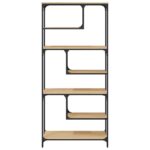 Bibliothèque chêne sonoma 81x36x176 cm bois d'ingénierie – Image 3
