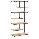 Bibliothèque chêne sonoma 81x36x176 cm bois d'ingénierie – Image 4