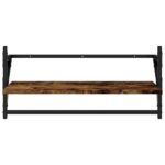 Ensemble d'étagères murales avec barres 6 pcs chêne fumé – Image 11