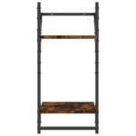 Ensemble d'étagères murales avec barres 6 pcs chêne fumé – Image 8