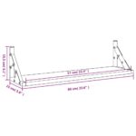 Étagères murales 2 pcs chêne fumé 60x15x15,5 cm – Image 8