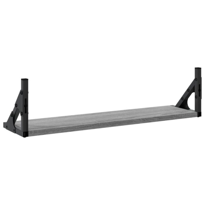 Étagères murales 2 pcs sonoma gris 60x15x15,5 cm – Image 5