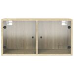 Armoire murale avec portes en verre chêne sonoma 68,5x37x35 cm – Image 4