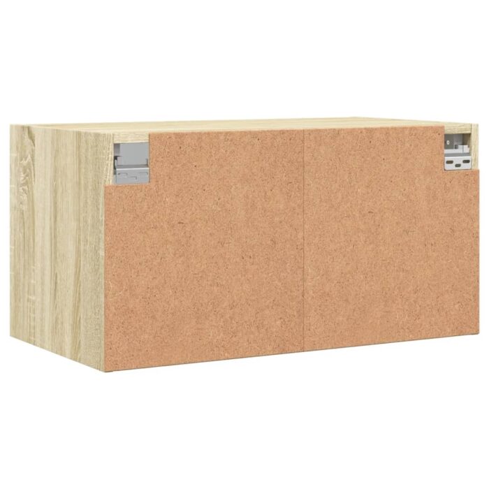 Armoire murale avec portes en verre chêne sonoma 68,5x37x35 cm – Image 6