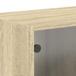 Armoire murale avec portes en verre chêne sonoma 68,5x37x35 cm – Image 7