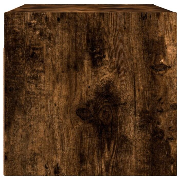 Armoires murales et portes vitrées 2pcs chêne fumé 68,5x37x35cm – Image 6